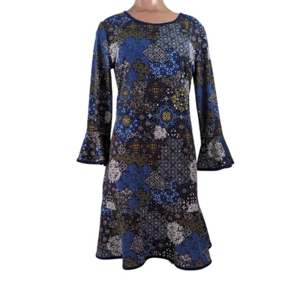 MICHAEL Michael Kors Dresses & Skirts - NWT MICHAEL MICHAEL KORS True Navy Paisley Florence‎ Fit&Flare Mini Dress MEDIUM